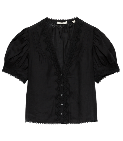 BRIGITTA TOP -- BLACK