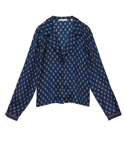 ELENE TOP -- BLEU TAORMINA PAISLEY