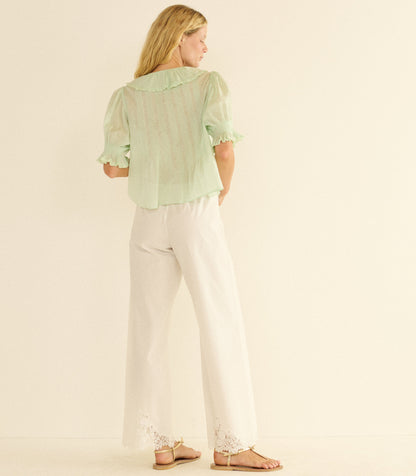 HENRI TOP -- SEAFOAM
