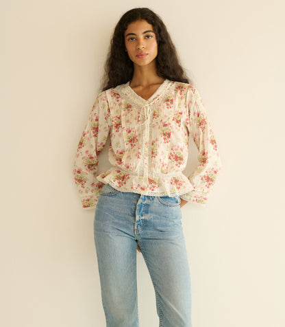 HILLOCK TOP -- IVORY LANTANA FLORAL