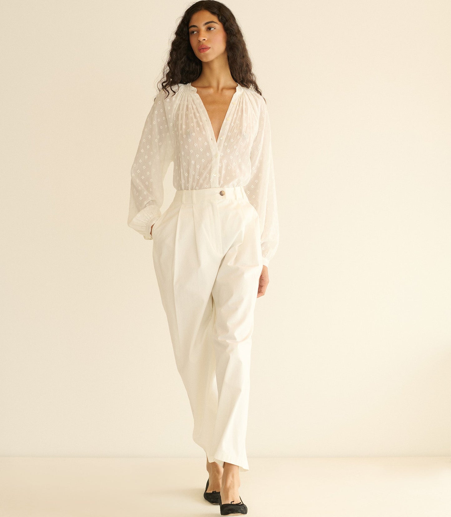 JULIENNE TOP -- SALT MARSEILLE EMBROIDERY