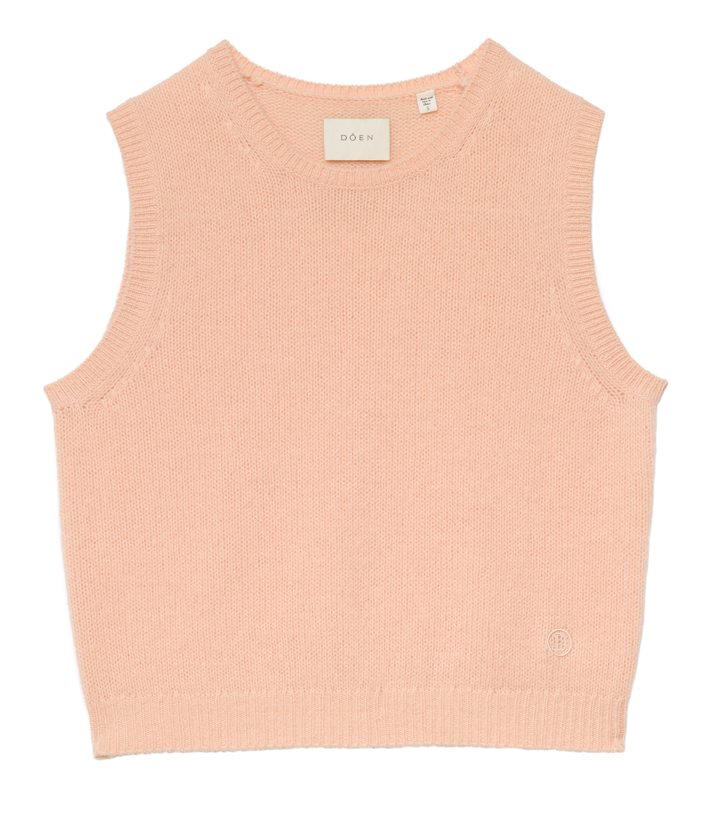 LOUDEN CASHMERE TOP -- LIGHT PEACH SORBET