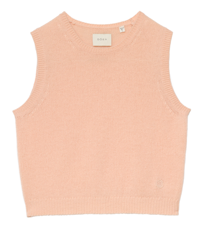LOUDEN CASHMERE TOP -- LIGHT PEACH SORBET