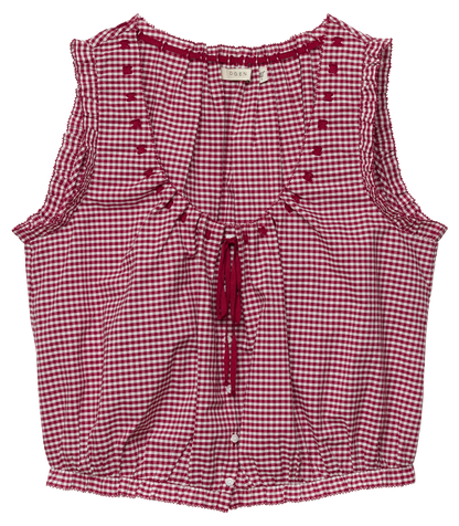 TRAVELER TOP -- MULBERRY LA MADDALENA GINGHAM
